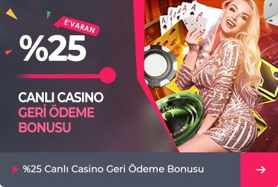 Betist 25 Canlı Casino Geri Ödeme Bonusu