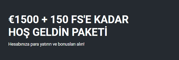 1xbet 1500 Euro + 150 Free Spin Hoş Geldin Paketi