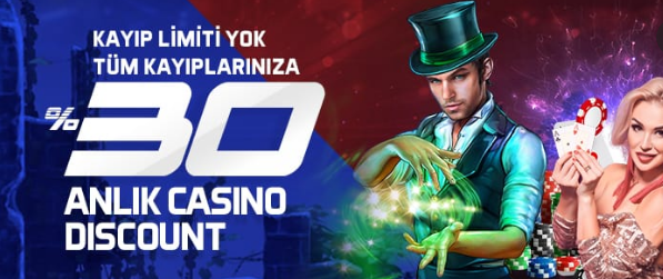 Egobet 30 Anlık Casino Discount Bonusu