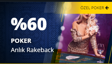 Jestbahis 60 Anlık Poker Rakeback Bonusu