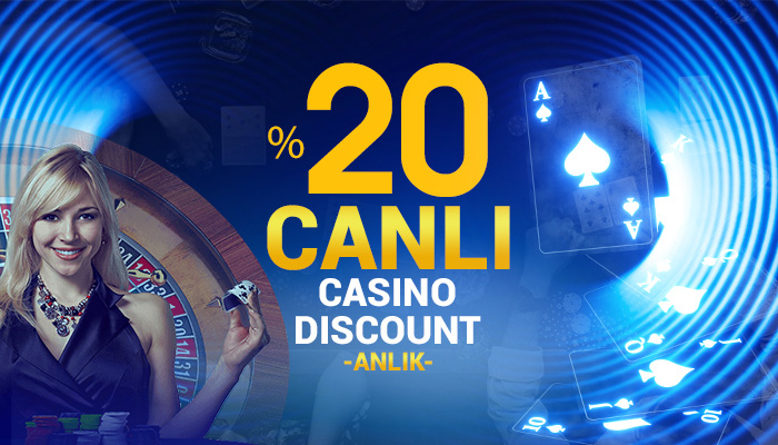 Piabet 20 Anlık Canlı Casino Discount Bonusu