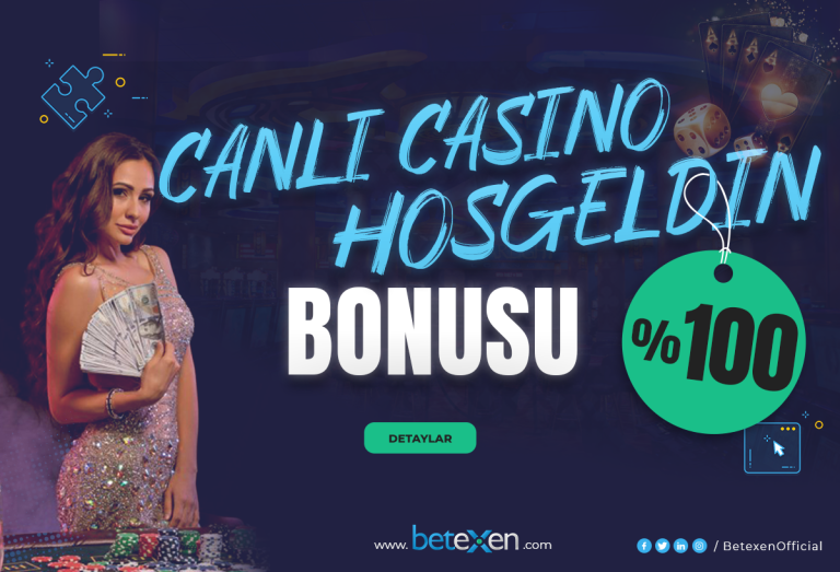 Betexen 100 Canlı Casino Hoş Geldin Bonusu 888 TL