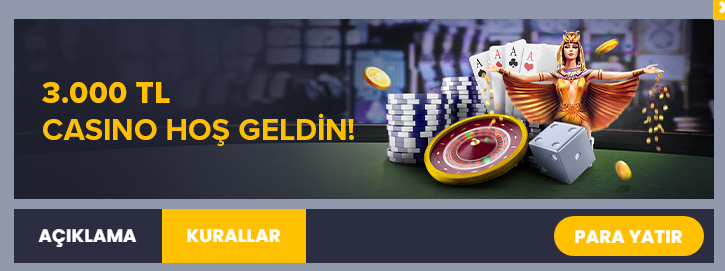 Hipodrombet 3000 TL Casino Hoş Geldin Bonusu