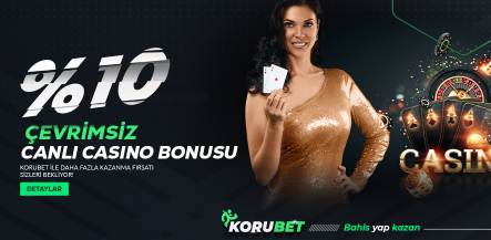 Korubet 10 Çevrimsiz Canlı Casino Bonusu