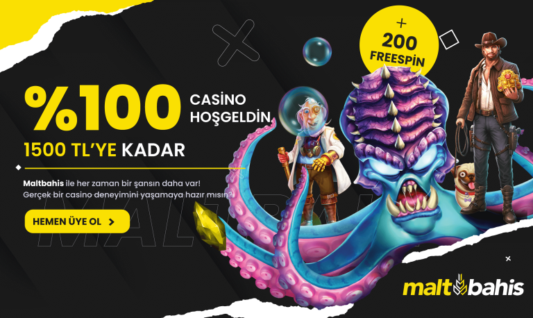 Maltbahis 100 Casino Hosgeldin Bonusu + 200 Freespin