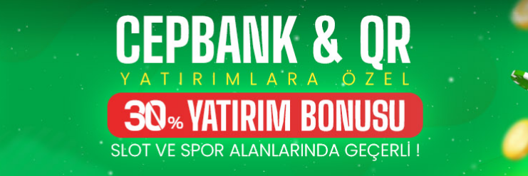 Pinbahis 30 Cepbank ve QR Yatırım Bonusu