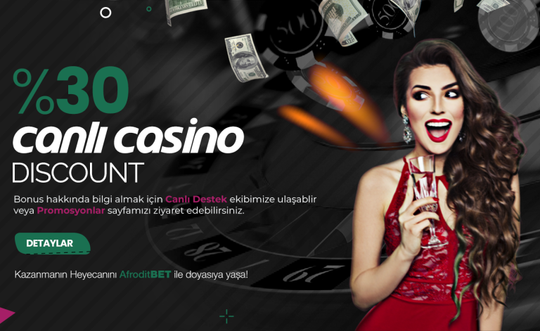 Afroditbet 30 Canlı Casino Discount Bonusu