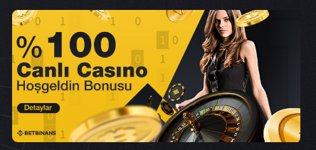 Betbinans 100 Canlı Casino Hoşgeldin Bonusu