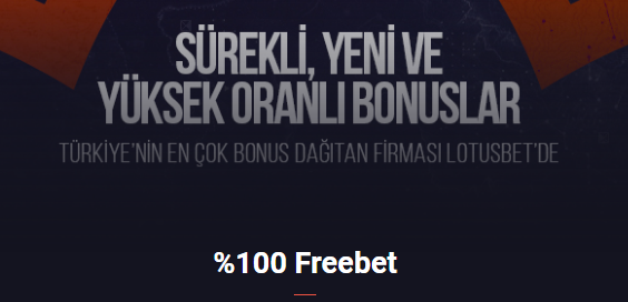 Lotusbet 100 Free Bet Bonusu