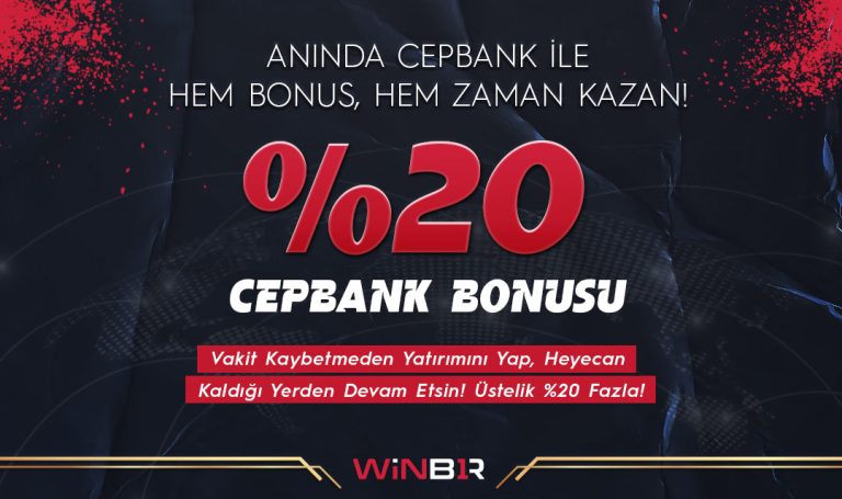Winbir 20 Çevrimsiz Cepbank Yatırım Bonusu